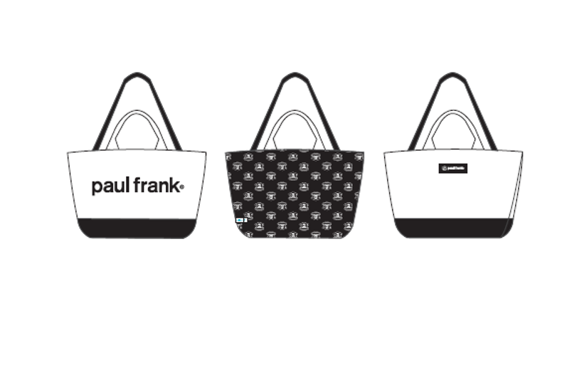 PAUL FRANK ESSENTIAL TOTE BAG BLACK