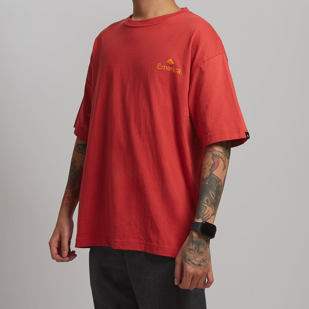 EMERICA MEN GAS CAN FLAME LOGO S/S TEE