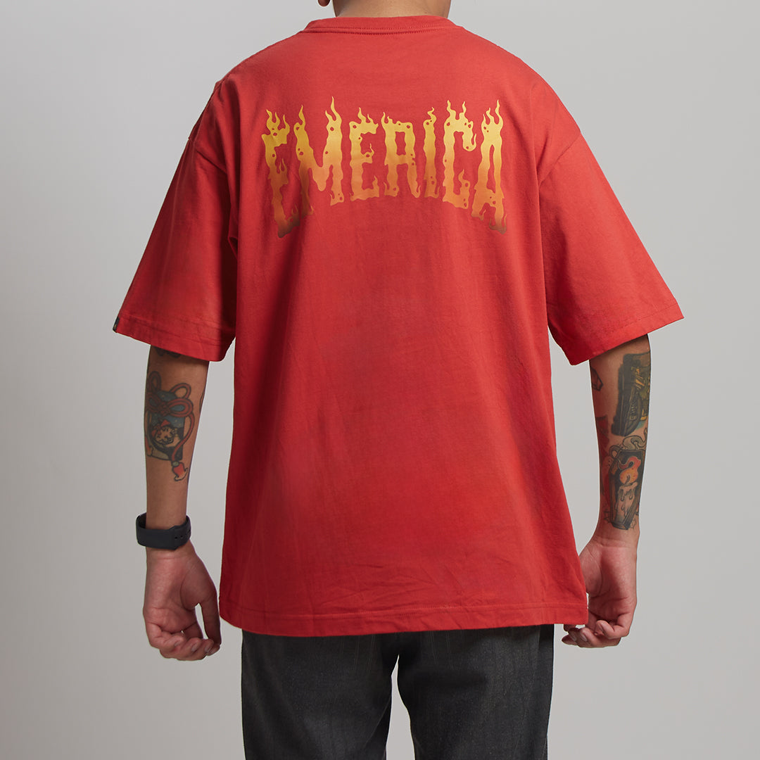 EMERICA MEN GAS CAN FLAME LOGO S/S TEE