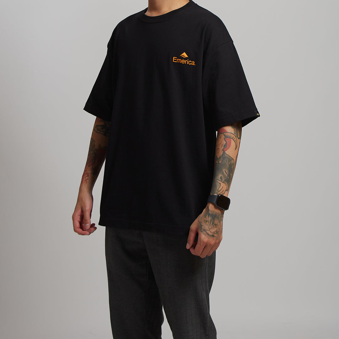 EMERICA MEN GAS CAN FLAME LOGO S/S TEE