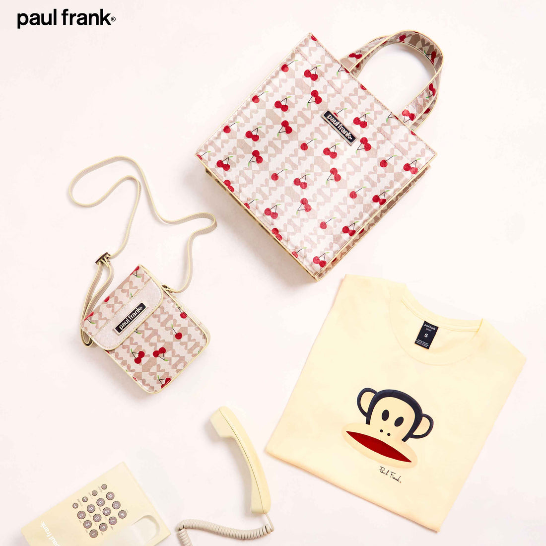 PAUL FRANK WOMENS SWEETIES CHERRY TOTEBAG