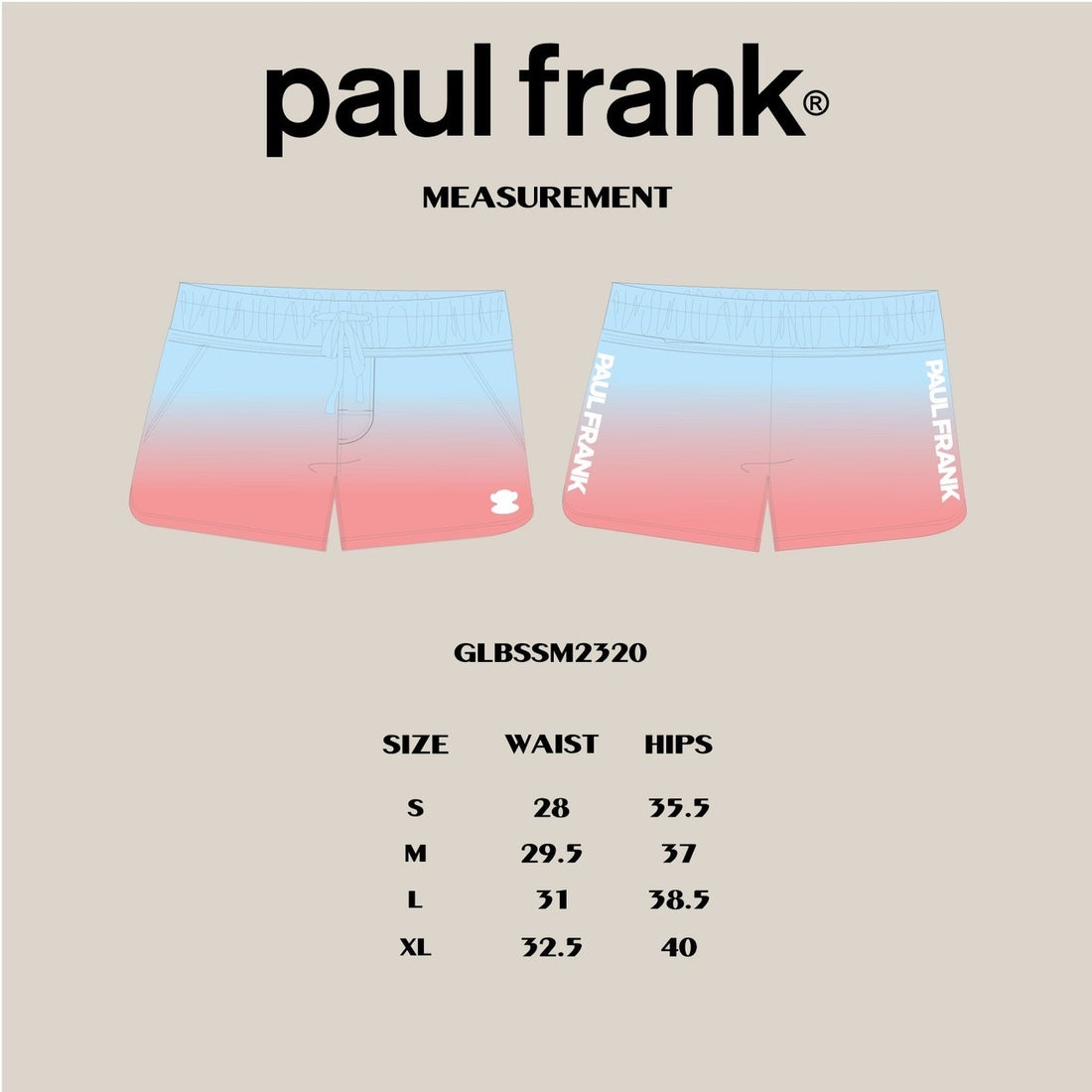 PAUL FRANK WOMENS DIPDYE COLORBLOCK BOARDSHORT